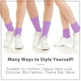 thumbnail image 2 of Basico Lightweight Slouchy socks for women | Lavender Slouch Socks for Girls | Scrunch Socks | (6PK, Shoe Size 5-9 1/2), 2 of 5