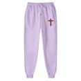 thumbnail image 4 of Womens Two Piece Sweatsuits Long Sleeve Jesus Letter Print Christian Hooded Sweatshirt and Sweatpants Baggy Comfy Fall Winter Track Suits Trendy, 4 of 6
