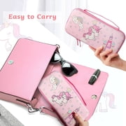 TCJJ Unicorn Hard Carrying Case for Nintendo Switch- Pink Portable Travel Case with Soft TPU Protective Case Cover Compatible with Nintendo Switch for Girls, Christmas Birthday Unicorn Gift for Girls