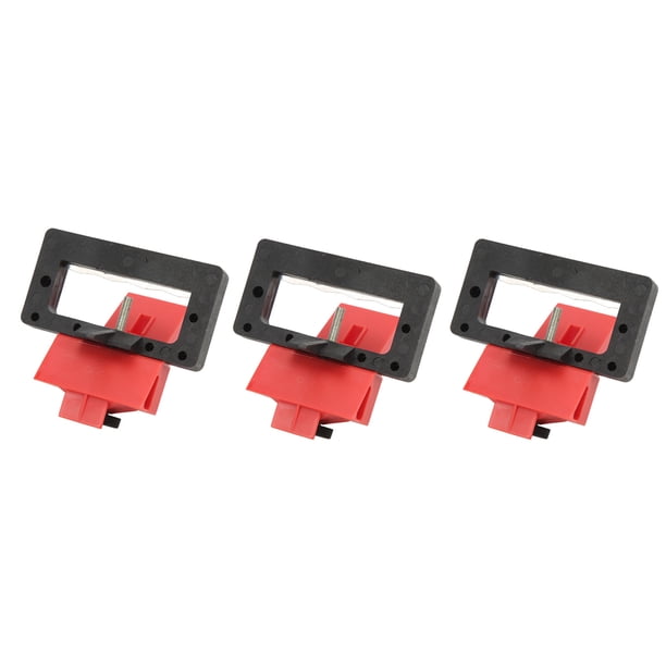 Circuit Breaker Lockout, Circuit Breaker Clamp On Lock Engineering Plastic Red Black High Low Temp Resistant For Less 70mm Handle For Home Industry