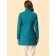 thumbnail image 4 of Abrigo de Invierno Elegante Allegra K Largo de Un Solo Pecho con Cuello Alto Lago Azul L, 4 of 5