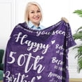 thumbnail image 3 of LHSHID 40th Birthday Gifts for Men Blankets Happy 40th Birthday Blanket Throw Blankets Best Gifts for 40th Birthday Decorations 40 Years Birthday Gift for Husband Friends Navy 50x60in, 3 of 6
