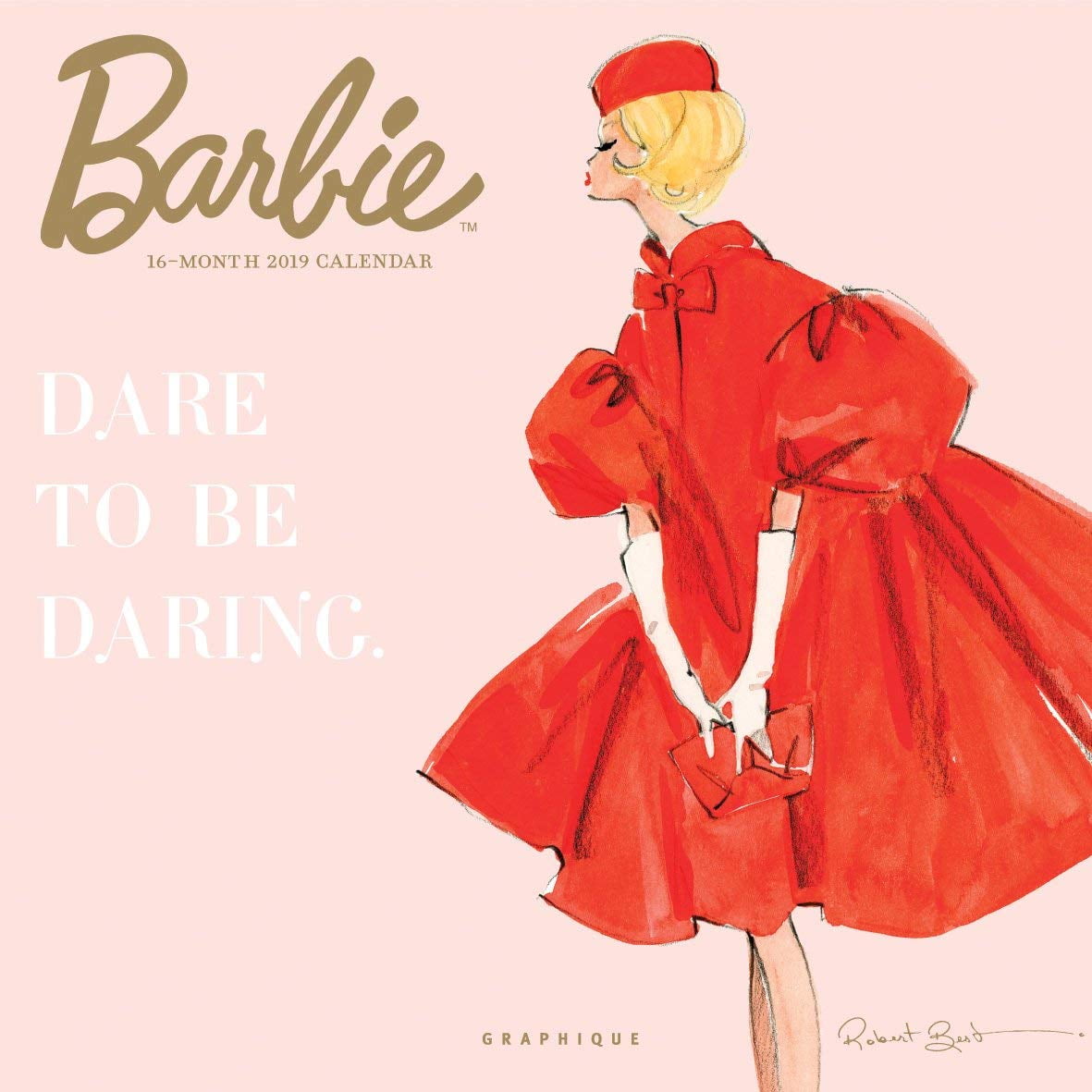 Graphique Classic Barbie Wall Calendar - 16-Month 2019 Calendar, 12"X12" W/ 3 Languages, 4-Month Preview, Marked Holidays - Walmart.com