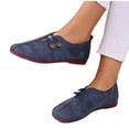 thumbnail image 4 of Miluxas Women's Flats Shoes Ballet Flats Dress Shoes Comfortable Leather Slip on Shoes for Women Blue 7(39), 4 of 6