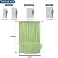 thumbnail image 7 of Yiannan Clear Green PEVA Shower Curtain Liner, Rustproof Grommets, Waterproof, 3 Magnets，71x72, 7 of 7