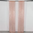 thumbnail image 2 of Balsa Circle 2 Blush Panels 8 x 2 feet Sequin Drapery Backdrop Curtains with Rod Pockets Wedding Party Photobooth Ceremony Event, 2 of 8