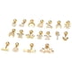 thumbnail image 2 of Pendientes de moda con forma de bola y tornillo para oreja, piercing, joyería, acero inoxidable, titanio, acero, microincrustaciones, circonita, corona, 2 of 5