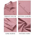thumbnail image 4 of COOFANDY Men's Long Sleeve Untucked Shirts Casual Button Down Shirt Denim Dress Shirt, 4 of 6