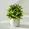 thumbnail image 6 of Gallickan Small Artificial Potted Plant, Lavender Decorative Grass in White Pot, Mini Fake Plant Arrangement for Desk Shelf Tabletop Decor, B, 6 of 6