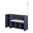 Ameriwood Home Charli Storage Bench and Coat Rack, Navy
