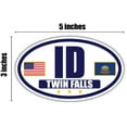 thumbnail image 3 of Flag of Idaho / American Flag Oval 3M Vinyl Bumper Sticker Decal | Navy & Gold Twin Falls, ID Sticker Vinyl Decal, 3 of 3