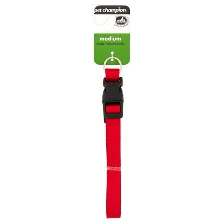 Dog Beeper Collar - Pet Champion Classic Dog Collar, Medium, Cherry Red