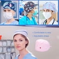 thumbnail image 2 of Operating Hats Nurse Gourd-shaped Headwear Pure Working Caps Comfortable Color Pattern Headgear with Buttons Unisex Work Uniform Working Caps Type 3, 2 of 9