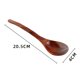 thumbnail image 2 of Cuchara de madera natural, cuchara mágica saludable y natural para cocinar, revolver y comer, 5 piezas de 20,5 cm molida a mano con glaseado de aceite vegetal natural, liviana (14,5 g/cuchara), 2 of 6