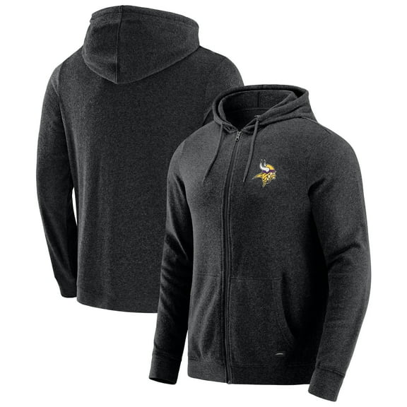 Men's J. Palmer Dark Heather Gray Minnesota Vikings Players Lounge Tri-Blend Full-Zip Hoodie