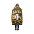 thumbnail image 2 of ASHLEIGH Hooded Blanket Vintage Baseball Wearable Blanket Comfotable Hooded Throw Wrap Robe 40x50 Inch, 2 of 3