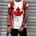 thumbnail image 1 of Camiseta sin mangas de cuello redondo para hombre, informal, a la moda, con estampado, sin mangas, deportiva, de poliéster, 1 of 5