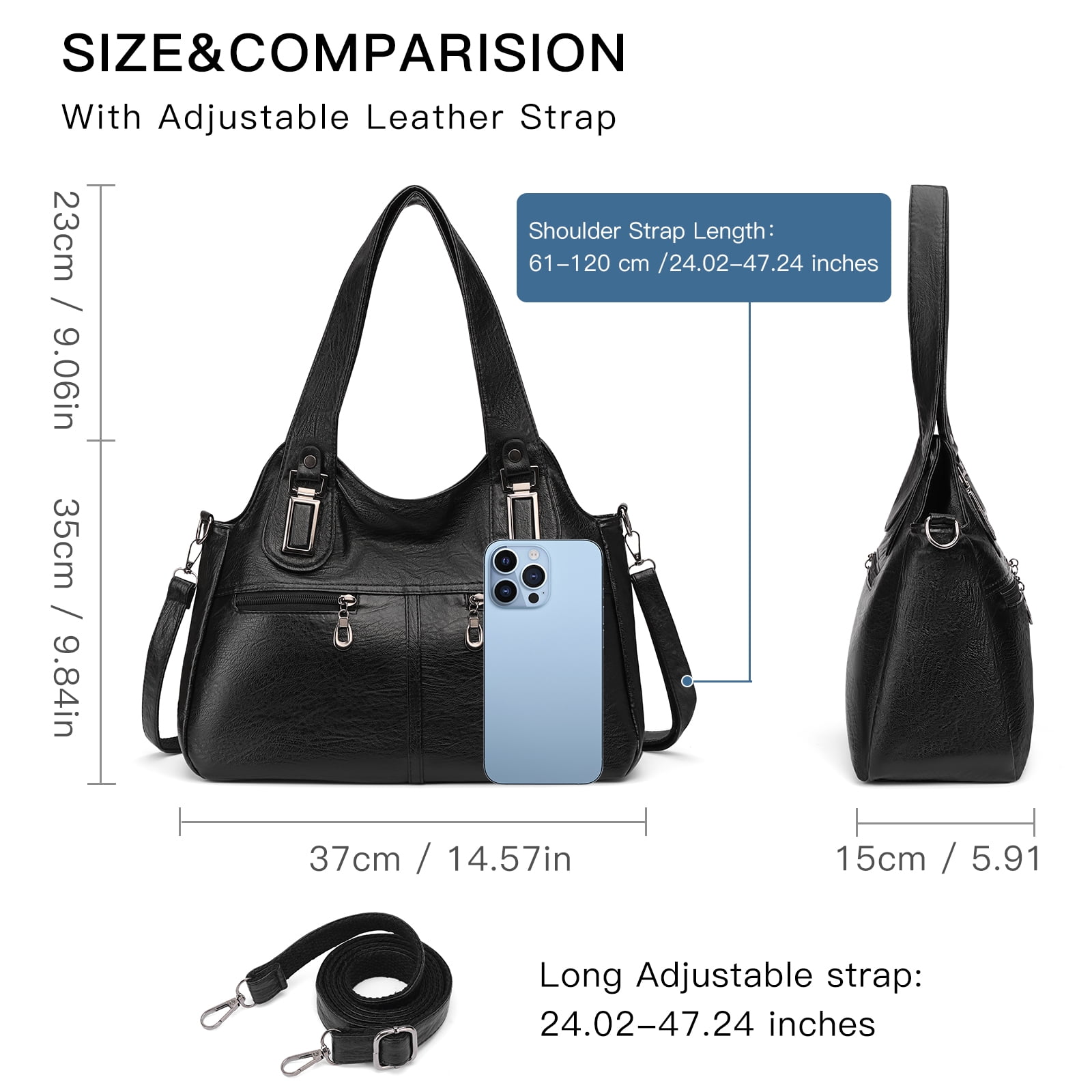 KALUNMA Hobo Bag for Women Crossbody Purse and Handbags Ladies Leather Shoulder Bags