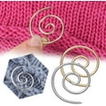 thumbnail image 2 of 10PCS Spiral Cable Knitting Needle Stainless Steel Practical Circular Knitting Needle Cable Needles Handmade Knitting Tool Cable Needle Shawl Pin for Yarn Sewing Knitting Beginners, 2 of 7