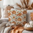 thumbnail image 4 of Fall Pillow Covers 18x18 Inch Set of 4 White Pumpkin Burgundy Floral Hey There Pumpkin Autumn Harvest Orange Outdoor Farmhouse Decorations Decorative Pillows Cases for Home Couch Porch Decor, 4 of 6
