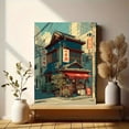 thumbnail image 6 of UXIEQU Japanese Street Scene Illustration Canvas Print 15.75x11.81 Inches, 6 of 8