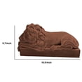 thumbnail image 5 of Benzara BM177164 Resin Sleeping Lion on A Rectangular Bar Sculpture - Chocolate Brown, 5 of 5