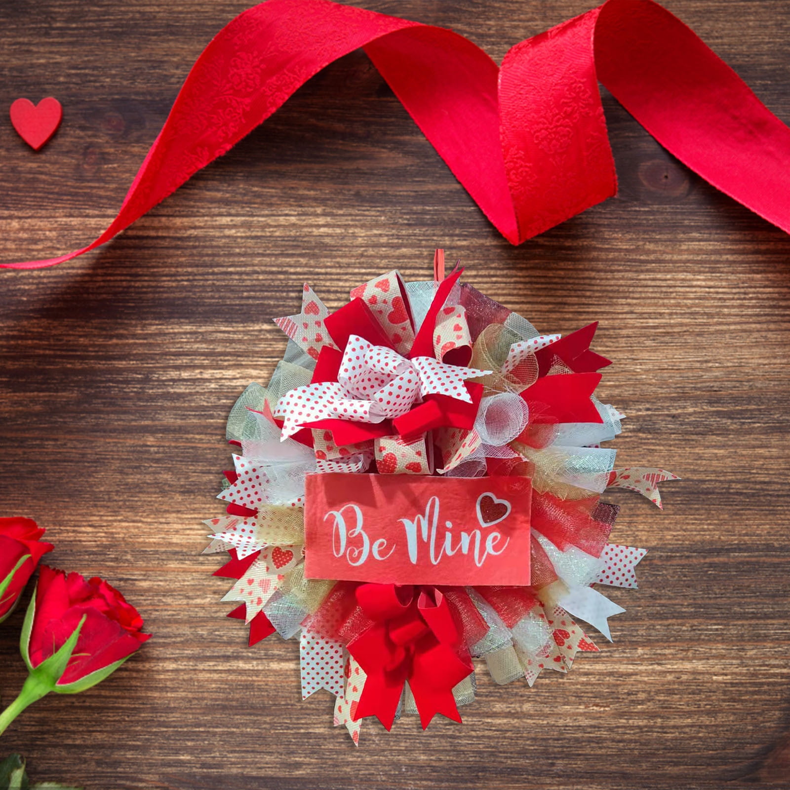 Valentines Day Ribbon Wreaths 