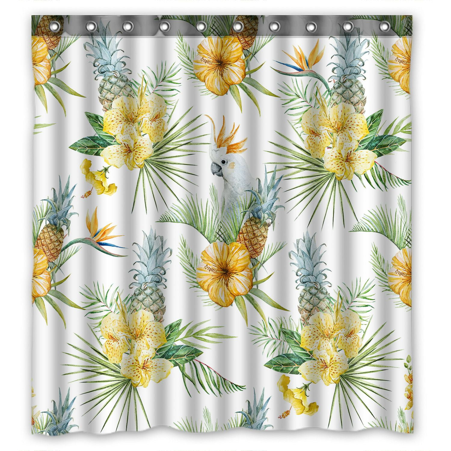 ABPHQTO Watercolor Tropical Retro Anas Yellow Flowers Waterproof