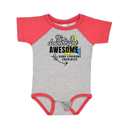 

Inktastic Im Down Right Awesome Down Syndrome Awareness with Arrow Boys or Girls Baby Bodysuit