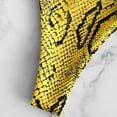 thumbnail image 5 of Hinvhai Womens swimsuits clearance,Women Snake Skin High Cut V Neck Two Pieces Bikini Swimwear Swimsuit Beachwear Yellow S(S), 5 of 9