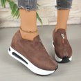 thumbnail image 5 of IEMIEMIEM Women's Suede Casual Slip on Loafers with Zip Detail and Rocking Sole for Comfortable Everyday Wear in Fall Season 8.5 wide, 5 of 9