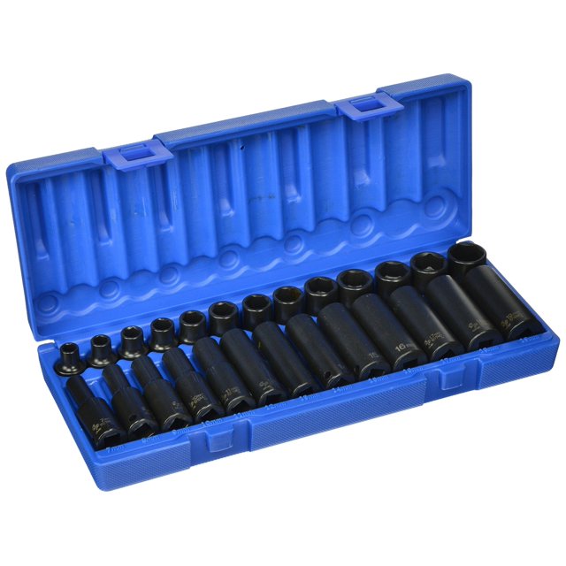 Grey Pneumatic (1226M 3/8" Drive 26-Piece Deep Length Metric Master Socket Set