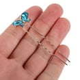 thumbnail image 5 of TABLZONE 4Pcs U-Shape Butterfly Hair Clip Elegant Hair Jewelry for Women Blue Wedding Party Accessories, 5 of 7