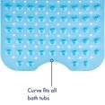 thumbnail image 4 of Alfombrilla de baño, bañera, ducha, antideslizante, con ventosa, antimoho, lavable a máquina, sin látex, ideal para personas mayores y niños (azul, 100 x 40 cm), 4 of 4