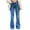 Dark Blue, variant on Meichang Womens Flare Jeans High Waisted Baggy Jean for Women Y2K Stretch Denim Pants Casual Straight Leg Streetwear Buttoned Cargo Pants