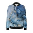 thumbnail image 3 of Chaqueta Gibobby Informal Ligera con Cremallera Estampado Floral Cuello Levantado Aqua XL, 3 of 5