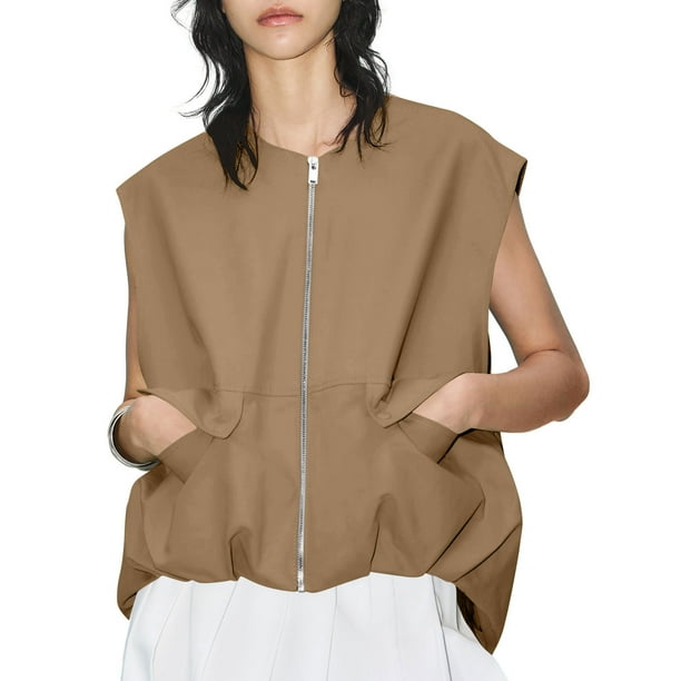 Ailaofu Womens Short Sleeve Jackets Casual Zip Up Sweatshirt Jackets with Pockets Lightweight Coat Tops