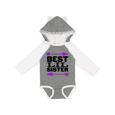 

Inktastic Best Lil Sister Girls Long Sleeve Baby Bodysuit