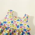 thumbnail image 7 of KDFJPTH Summer Flower Print Summer Dresses For Toddler Girls 2025 Sleeveless Vest Dress With Straw Hat 2 Piece Set, 7 of 7