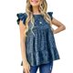 thumbnail image 1 of Bienvenido Blusa sin Mangas con Volantes para Mujer Top con Estampado de Leopardo de Moda Camiseta sin Mangas con Cuello Redondo de Verano para Salidas Diarias Verde XL, 1 of 8