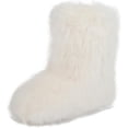 thumbnail image 6 of Women's Faux fur Boot Furry Fluffy Short Snow Boot Mid-Calf Boots Warm Comfortable Outdoor Flat Shoes, 6 of 7