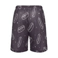 thumbnail image 3 of Men's Pajama Bottoms Athletic Shorts For Men Casual Cotton Simple Line Art Hot Dogs, 3 of 7