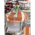 thumbnail image 5 of Outdoor Tablecloth with Umbrella Hole for Patio/Picnic/Party/Camping, Vintage Burnt Orange Striped Waterproof Table Cloth Round Cover Washable, Farmhouse Modern Stripes Boho (Dia 60"), 5 of 9