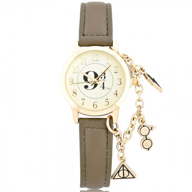 Montre Harry Potter 9 3/4 avec breloques symboles et bracelet en silicone 