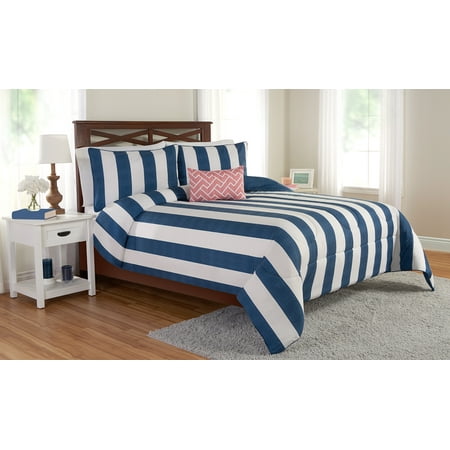 Four Piece Comforter - Better homes and gardens blue & white 4 piece comforter set, Full/queen