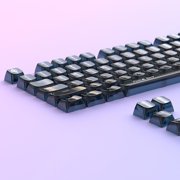Only Keycap, Backlit Crystal Translucents Keycap 132Pcs MDAs Profile Thicken Keycaps for 61/62/68/71/81/84/