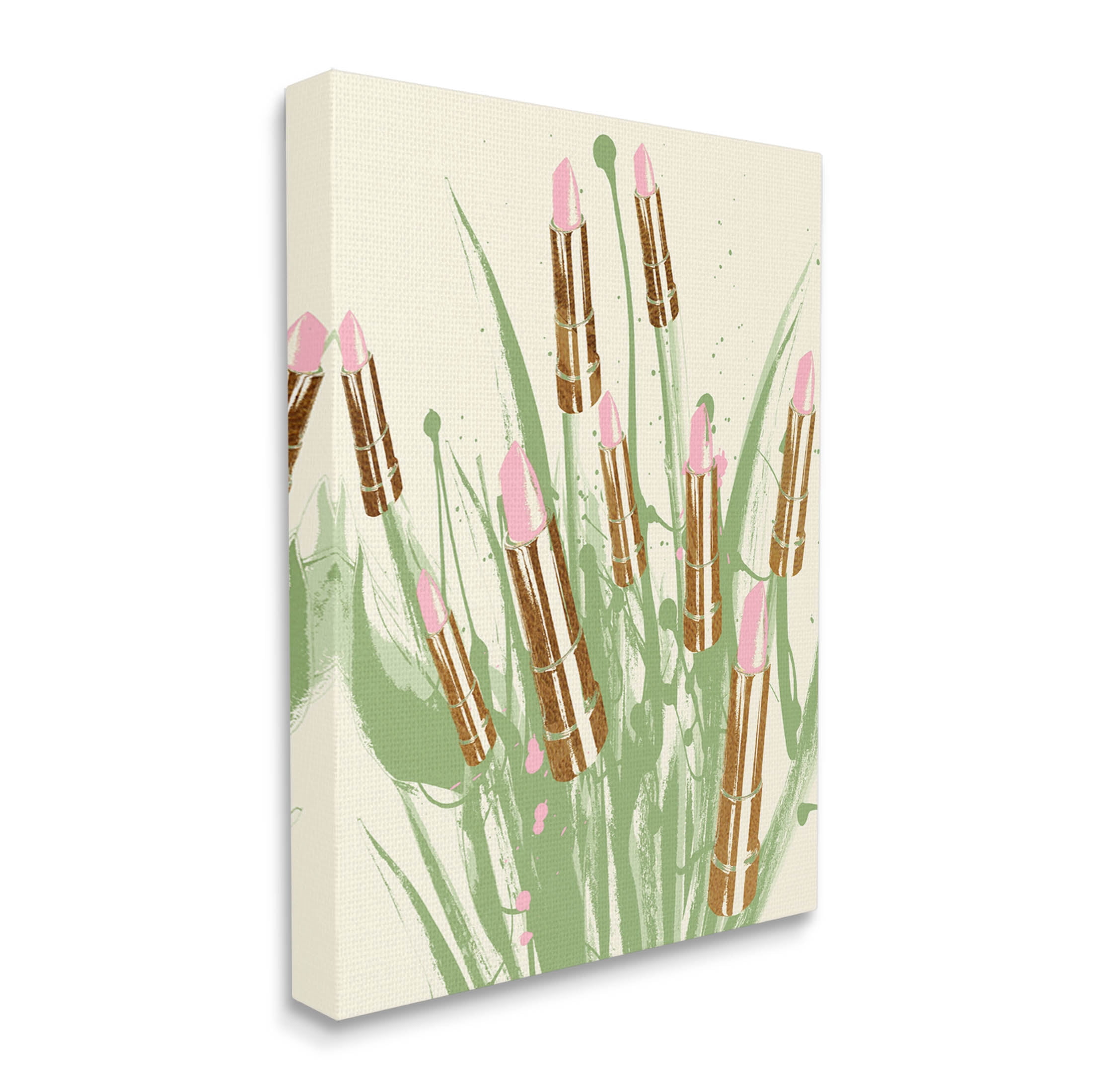 Stupell Industries Abstract Lipstick Glam Composition Graphic Art Gallery Wrapped Canvas Print Wall Art, Design by Lil' Rue