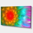 thumbnail image 2 of Grande Fleur Fractale d'Extraterrestre Rouge - Grande Impression d'Art Floral sur Toile, 2 of 3