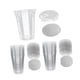 thumbnail image 4 of 50 vasos desechables de plástico con tapa plana para fiestas. 400 ml, 4 of 9