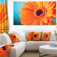 thumbnail image 1 of Orange Daisy Gerbera Flower Close up - Flowers Canvas Wall Artwork, 1 of 3